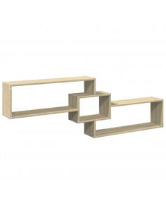 Mobile a Parete 158x18x53 cm Rovere Sonoma in Legno Multistrato