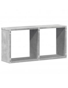 Mobile a Parete 60x16x30 cm Grigio Cemento in Legno Multistrato