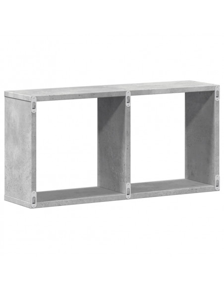 Mobile a Parete 60x16x30 cm Grigio Cemento in Legno Multistrato