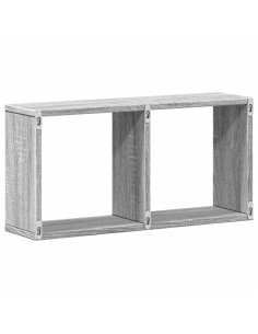 Mobile a Parete 60x16x30 cm Grigio Sonoma in Legno Multistrato