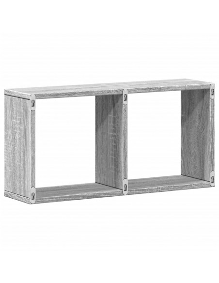 Mobile a Parete 60x16x30 cm Grigio Sonoma in Legno Multistrato