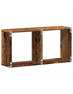 Mobile a Parete 60x16x30 cm Legno Antico in Legno Multistrato