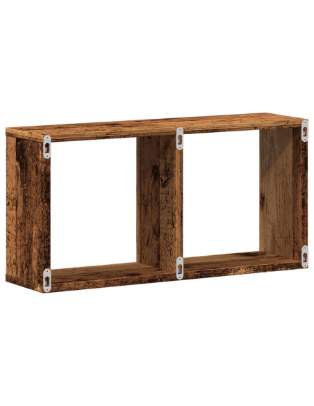 Mobile a Parete 60x16x30 cm Legno Antico in Legno Multistrato