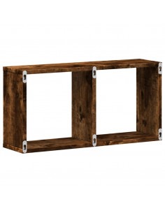 Mobile a Parete 60x16x30 cm Rovere Fumo in Legno Multistrato