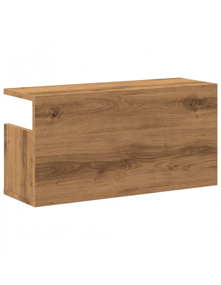 Mobile a Parete 60x20x30 cm Rovere Artigianale in Truciolato