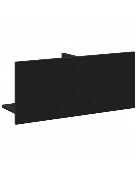 Mobile a Parete 70x16,5x30 cm Nero in Legno Multistrato