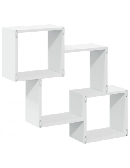 Mobile a Parete 78x18x71 cm Bianco in Legno Multistrato