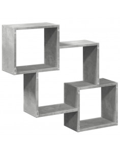 Mobile a Parete 78x18x71 cm Grigio Cemento Legno Multistrato