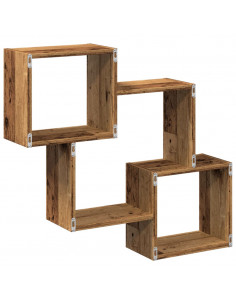 Mobile a Parete 78x18x71 cm Legno Antico in Legno Multistrato