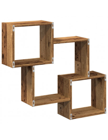 Mobile a Parete 78x18x71 cm Legno Antico in Legno Multistrato