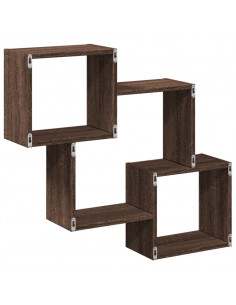 Mobile a Parete 78x18x71 cm Rovere Marrone in Legno Multistrato