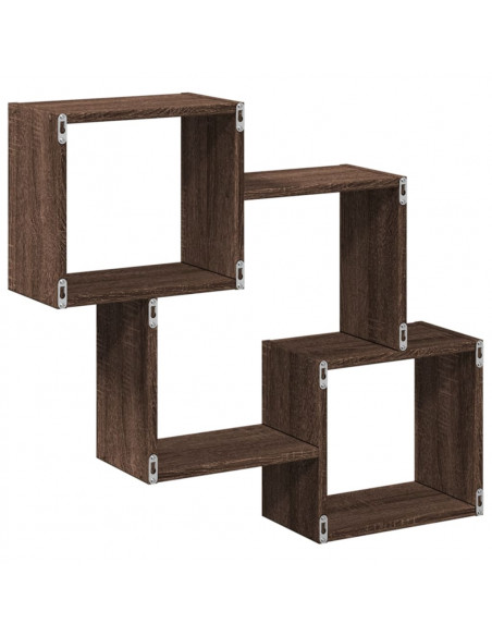 Mobile a Parete 78x18x71 cm Rovere Marrone in Legno Multistrato