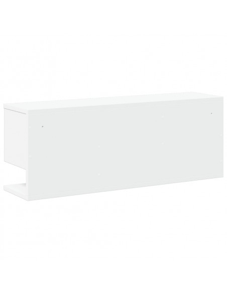 Mobile a Parete 80x20x30 cm Bianco in Legno Multistrato