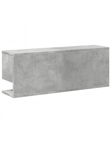 Mobile a Parete 80x20x30 cm Grigio Cemento in Legno Multistrato