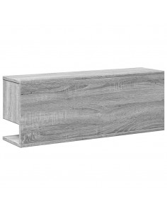 Mobile a Parete 80x20x30 cm Grigio Sonoma in Legno Multistrato