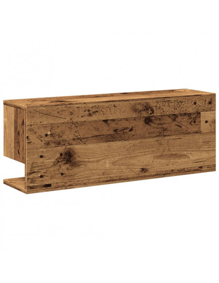 Mobile a Parete 80x20x30 cm Legno Antico in Legno Multistrato
