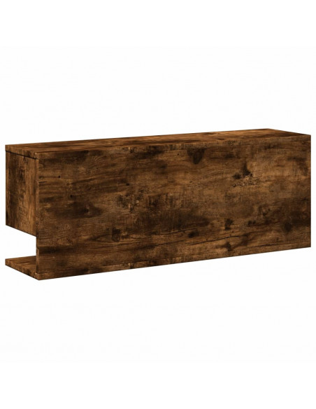 Mobile a Parete 80x20x30 cm Rovere Fumo in Legno Multistrato