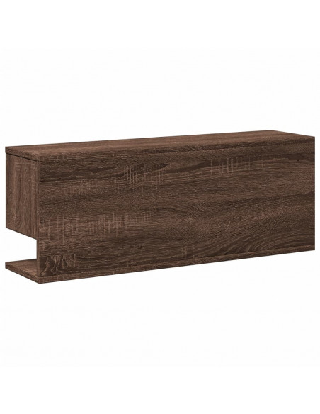 Mobile a Parete 80x20x30 cm Rovere Marrone in Legno Multistrato