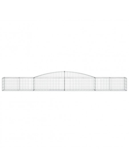 Cesti Gabbioni ad Arco 4 pz 400x50x40/60 cm Ferro Zincato