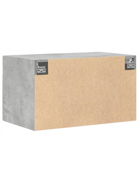Mobile a Parete Grigio Cemento 70x42,5x40 cm Legno Multistrato