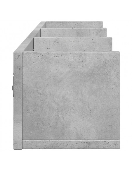 Mobile a Parete Grigio Cemento 75x18x16,5 cm Legno Multistrato