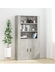 Mobile a Parete Grigio Cemento 80x33x80 cm in Legno Multistrato