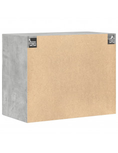 Mobile a Parete Grigio Cemento 80x42,5x64 cm Legno Multistrato