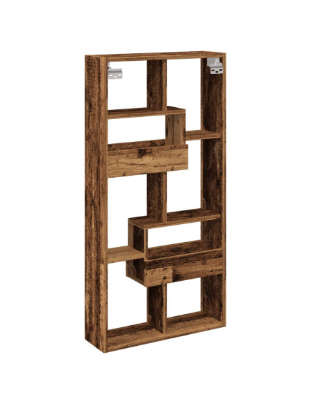 Mobile a Parete Legno Antico 50x15x100 cm in Truciolato