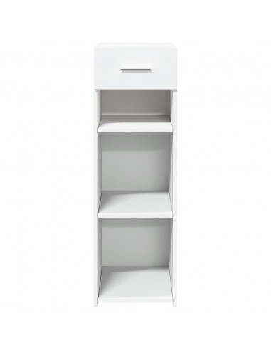 Credenza Bianca 30x42,5x93 cm in Legno Multistrato