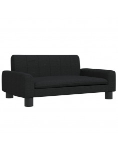 Divano per Bambini Nero 70x45x30 cm in Tessuto 2