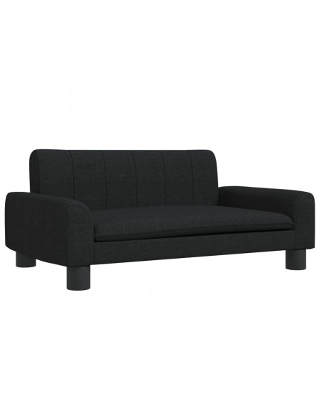 Divano per Bambini Nero 70x45x30 cm in Tessuto
