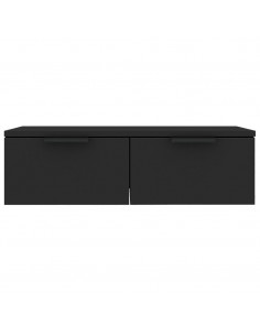 Mobile a Parete Nero 68x30x20 cm in Legno Multistrato