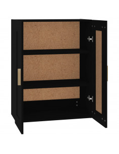 Mobile a Parete Nero 69,5x32,5x90 cm in Legno Multistrato