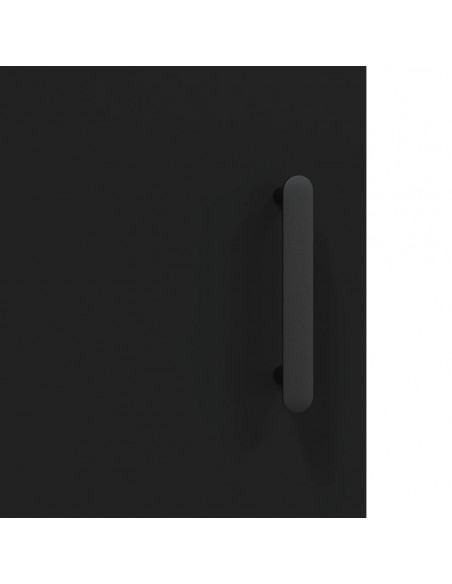 Mobile a Parete Nero 69,5x34,90 cm in Legno Multistrato