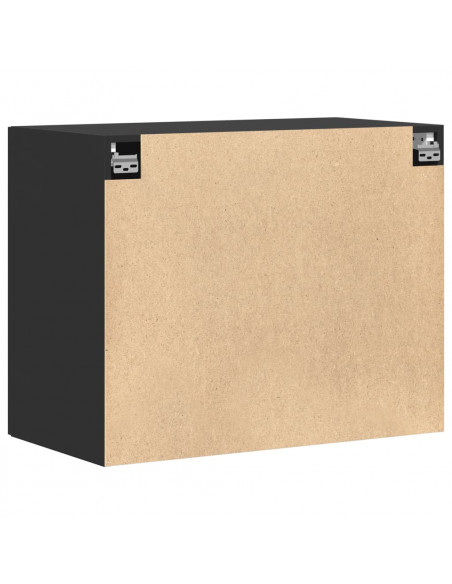 Mobile a Parete Nero 80x42,5x64 cm in Legno Multistrato