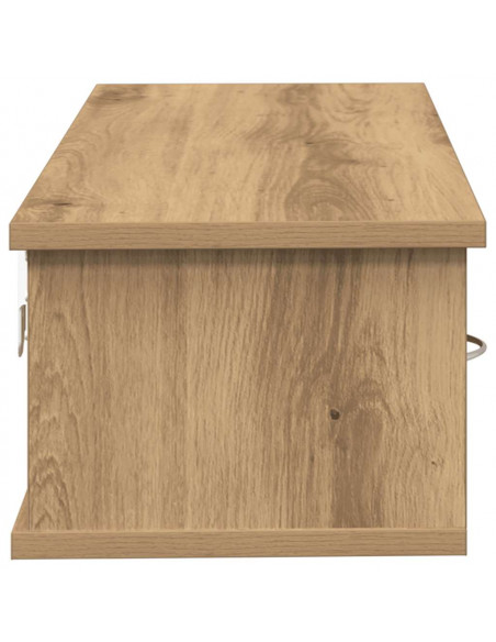 Mobile a Parete Rovere Artigianale 88x26x18,5 cm in Truciolato