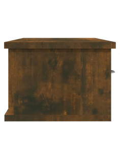 Mobile a Parete Rovere Fumo 88x26x18,5 cm in Legno Multistrato