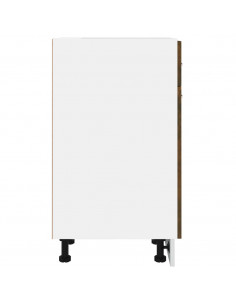 Mobile con Cassetto Rovere Fumo 30x46x81,5 cm Legno Multistrato