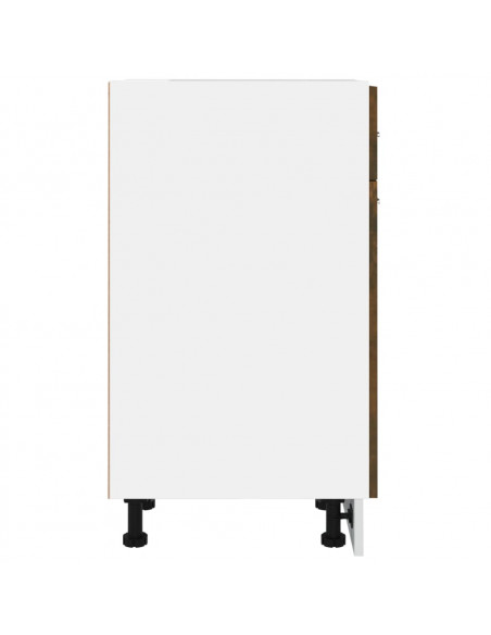 Mobile con Cassetto Rovere Fumo 30x46x81,5 cm Legno Multistrato