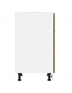 Mobile con Cassetto Rovere Fumo 50x46x81,5 cm Legno Multistrato