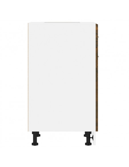 Mobile con Cassetto Rovere Fumo 50x46x81,5 cm Legno Multistrato