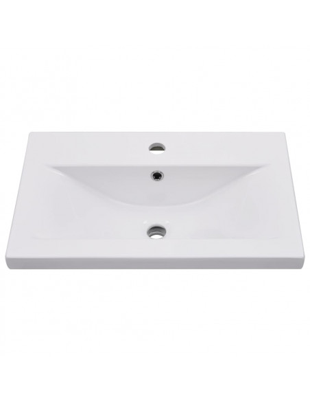 Mobile con Lavabo Integrato Bianco in Legno Multistrato