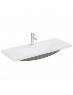 Mobile con Lavabo Integrato Grigio Cemento in Legno Multistrato