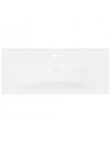 Mobile con Lavabo Integrato Grigio Lucido in Legno Multistrato