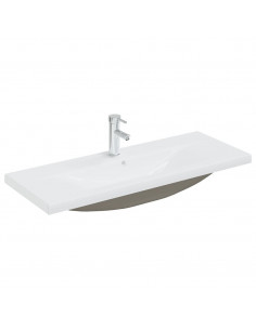 Mobile con Lavabo Integrato Nero in Legno Multistrato