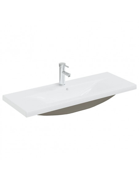 Mobile con Lavabo Integrato Nero in Legno Multistrato