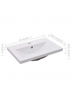 Mobile con Lavabo Integrato Nero in Legno Multistrato