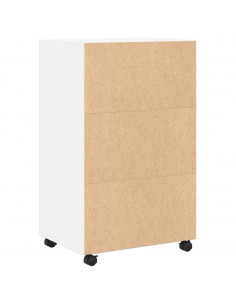 Mobile con Ruote Bianco 55x40x91 cm in Truciolato