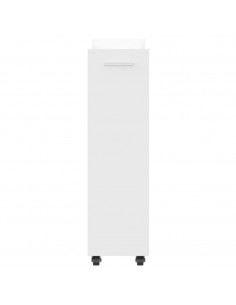 Mobile con Ruote Bianco 60x22x79 cm in Legno Multistrato