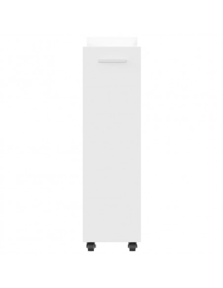Mobile con Ruote Bianco 60x22x79 cm in Legno Multistrato